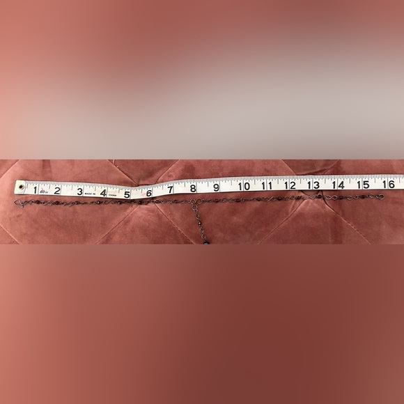 Lavalier Vintage 90's Necklace Semi precious garnet stones - Picture 4 of 5